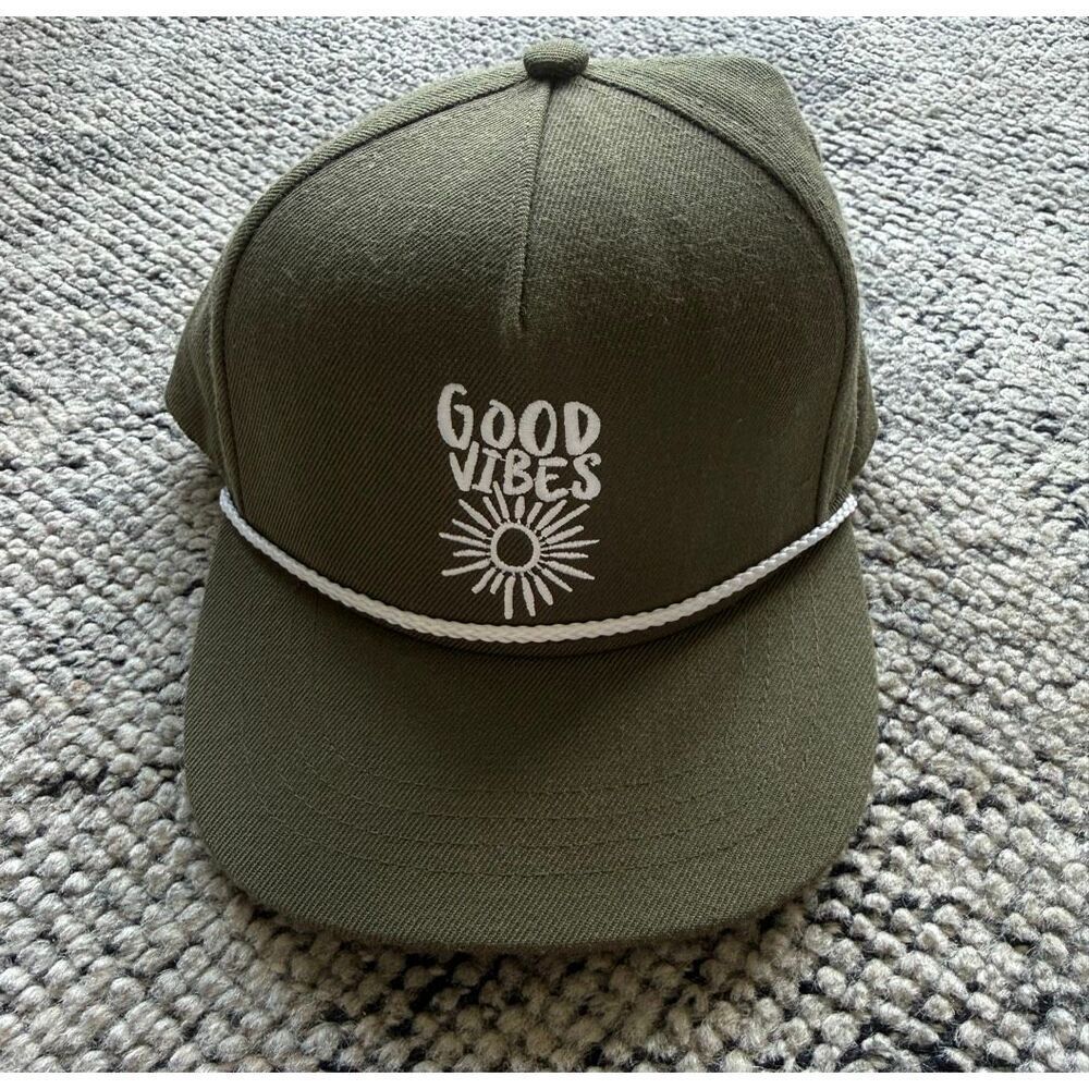 Cash & Co Good Vibes Green SnapBack Hat - Large/XLARGE